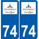 74 Faverges logo sticker plate stickers city
