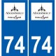 74 Faverges logo adesivo piastra adesivi città