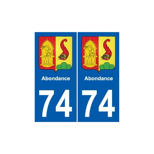 74 Faverges escudo de armas de la etiqueta engomada de la placa de pegatinas de la ciudad