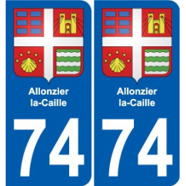 74 Faverges escudo de armas de la etiqueta engomada de la placa de pegatinas de la ciudad