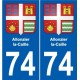 74 Faverges coat of arms sticker plate stickers city