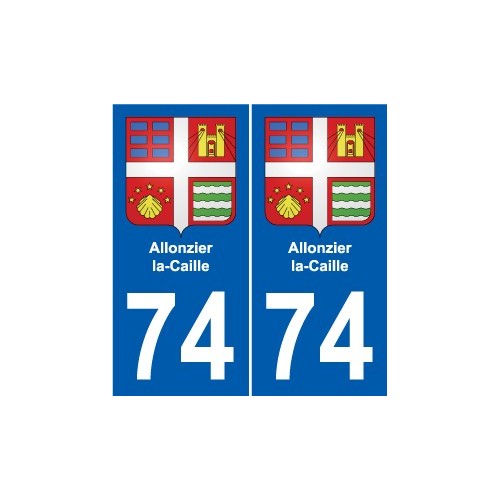 74 Faverges escudo de armas de la etiqueta engomada de la placa de pegatinas de la ciudad