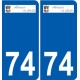74 Faverges logo autocollant plaque stickers ville