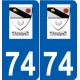 74 Faverges logo autocollant plaque stickers ville