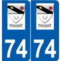 74 Faverges logo autocollant plaque stickers ville