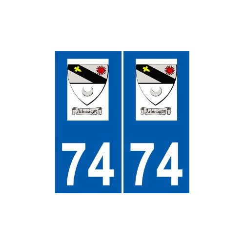 74 Faverges logo sticker plate stickers city