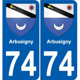 74 Faverges blason autocollant plaque stickers ville