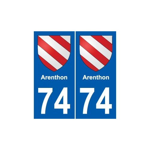 74 Faverges stemma adesivo piastra adesivi città