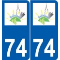74 Faverges logo autocollant plaque stickers ville
