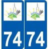 74 Faverges logo autocollant plaque stickers ville