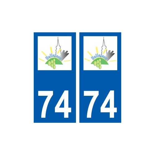 74 Faverges logotipo de la etiqueta engomada de la placa de pegatinas de la ciudad