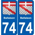 74 Faverges blason autocollant plaque stickers ville