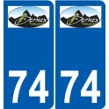 74 Faverges logo autocollant plaque stickers ville