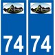 74 Faverges logo sticker plate stickers city