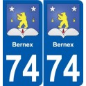 74 Faverges blason autocollant plaque stickers ville