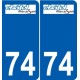 74 Faverges logo sticker plate stickers city