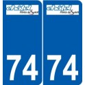 74 Faverges logo autocollant plaque stickers ville