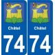 74 Faverges coat of arms sticker plate stickers city