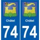 74 Faverges blason autocollant plaque stickers ville