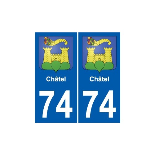 74 Faverges escudo de armas de la etiqueta engomada de la placa de pegatinas de la ciudad