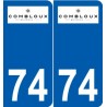 74 Faverges logo adesivo piastra adesivi città