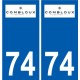 74 Faverges logo aufkleber typenschild aufkleber stadt