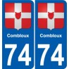 74 Faverges blason autocollant plaque stickers ville