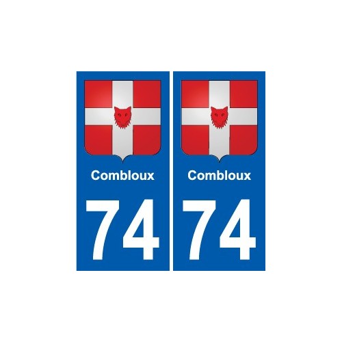 74 Faverges escudo de armas de la etiqueta engomada de la placa de pegatinas de la ciudad