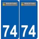 74 Faverges logo autocollant plaque stickers ville