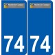 74 Faverges logo sticker plate stickers city