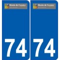 74 Faverges logo autocollant plaque stickers ville