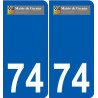 74 Faverges logo adesivo piastra adesivi città