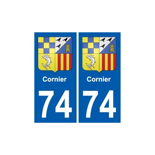 74 Faverges escudo de armas de la etiqueta engomada de la placa de pegatinas de la ciudad