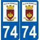 74 Faverges logo autocollant plaque stickers ville
