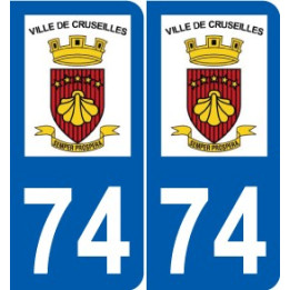 74 Faverges logotipo de la etiqueta engomada de la placa de pegatinas de la ciudad