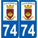 74 Faverges logo sticker plate stickers city
