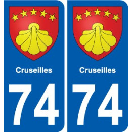 74 Faverges blason autocollant plaque stickers ville
