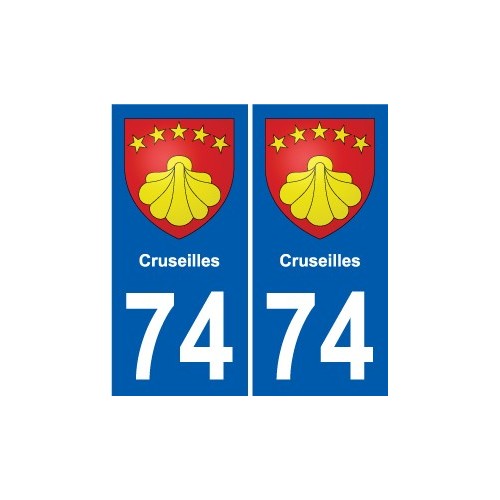 74 Faverges stemma adesivo piastra adesivi città