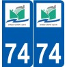 74 Faverges logo autocollant plaque stickers ville
