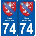 74 Faverges blason autocollant plaque stickers ville