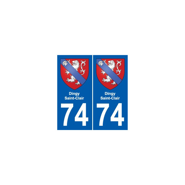 74 Faverges escudo de armas de la etiqueta engomada de la placa de pegatinas de la ciudad