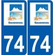 74 Faverges logo sticker plate stickers city