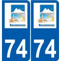 74 Faverges logo autocollant plaque stickers ville