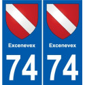 74 Faverges wappen aufkleber typenschild aufkleber stadt
