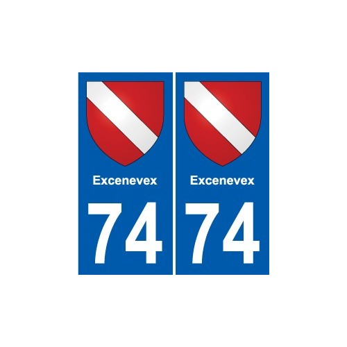 74 Faverges coat of arms sticker plate stickers city