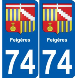 74 Faverges coat of arms sticker plate stickers city