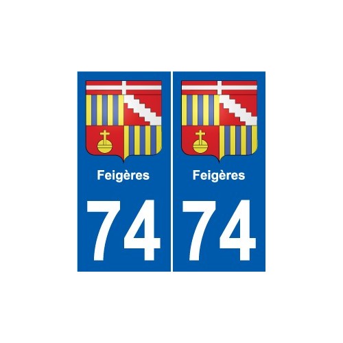 74 Faverges blason autocollant plaque stickers ville