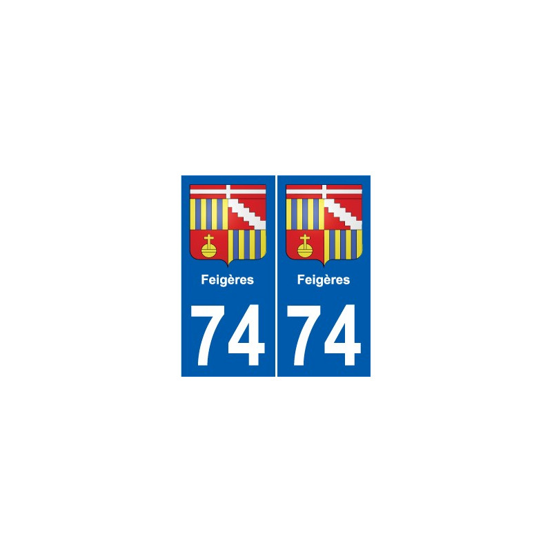74 Faverges stemma adesivo piastra adesivi città