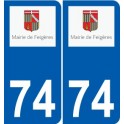 74 Faverges logo autocollant plaque stickers ville
