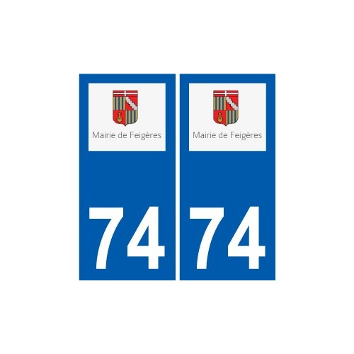 74 Faverges logo autocollant plaque stickers ville